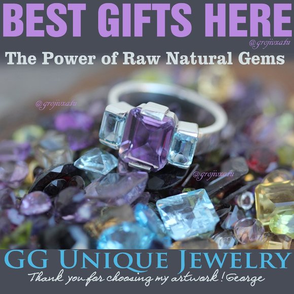 Designer Silversmith Unique Jewelry Artisan Collection Genuine Raw Gemstones - Picture 1 of 2